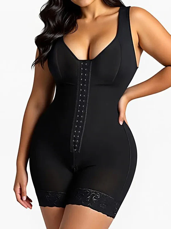 Women's built-in bra shapewear with zipper crotch - Image 11