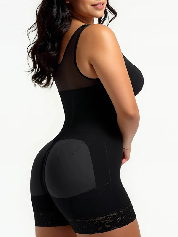 Women's built-in bra shapewear with zipper crotch - Image 12