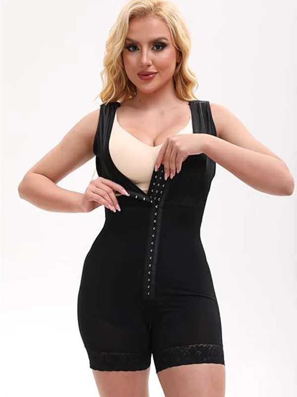 Women's built-in bra shapewear with zipper crotch - Image 7