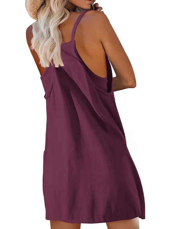 Womens Workout Romper Dress With Pocket - Image 15