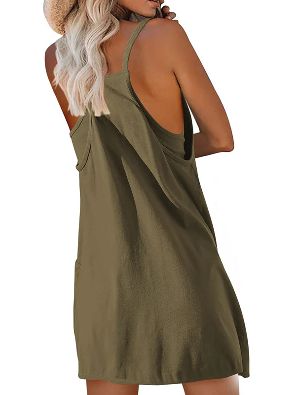 Womens Workout Romper Dress With Pocket - Image 6