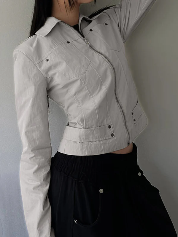 Workwear-Style Basic Solid Colours Jacket - Image 5