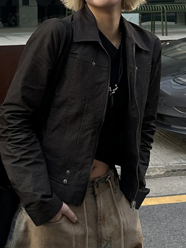 Workwear-Style Basic Solid Colours Jacket - Image 6