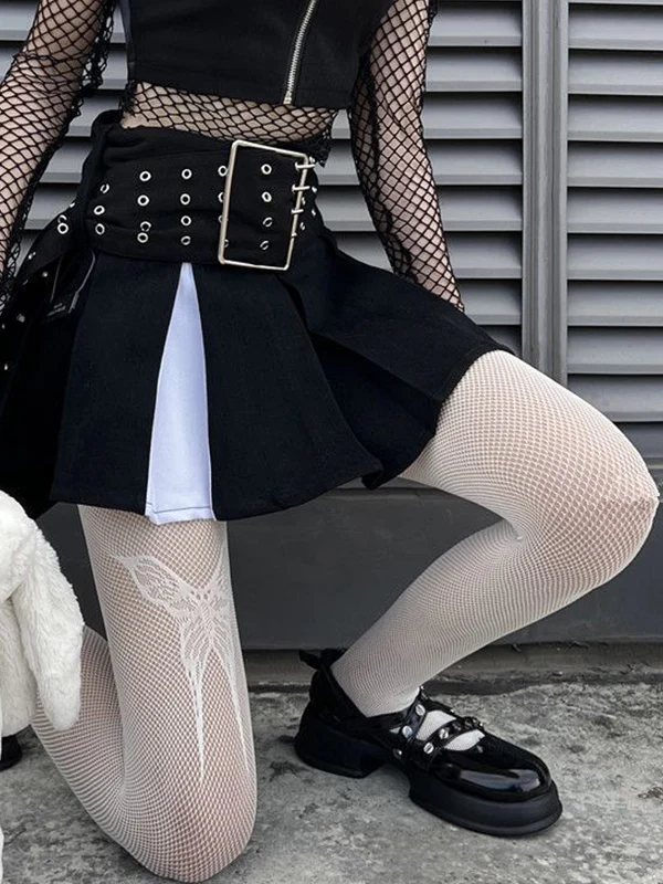 Y2K Butterfly Fishnet Tights - Image 7