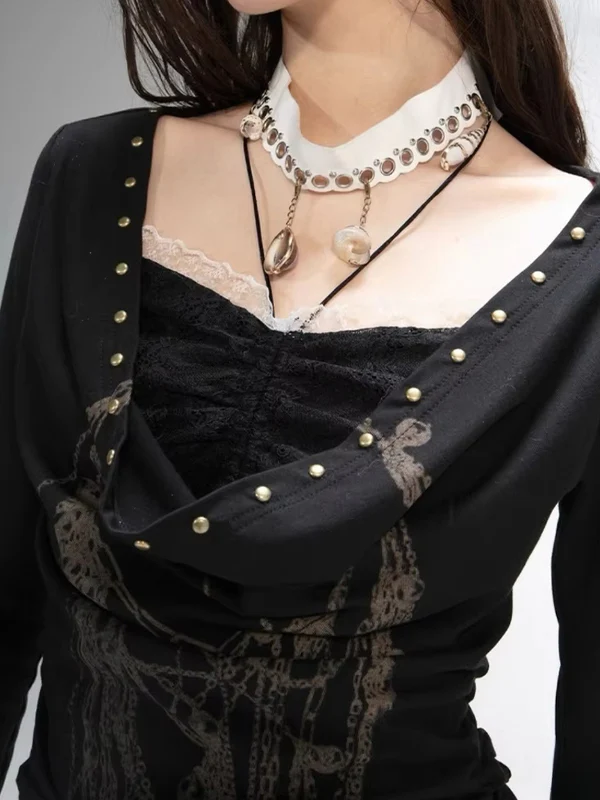 Y2K Retro Dark Long Sleeve Long Sleeve - Image 2