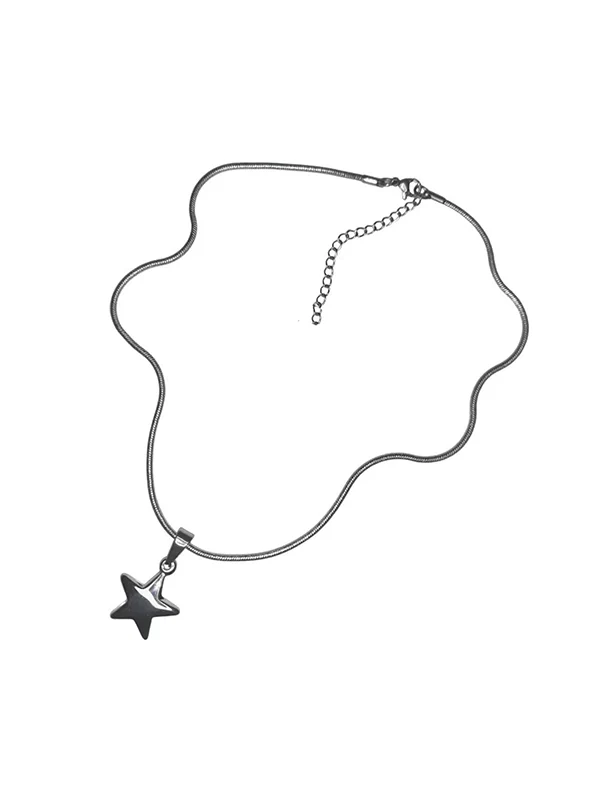 Y2K Star Heart Pendant Necklace - Image 2