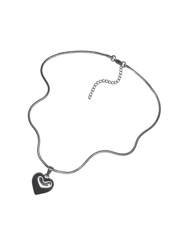 Y2K Star Heart Pendant Necklace - Image 3