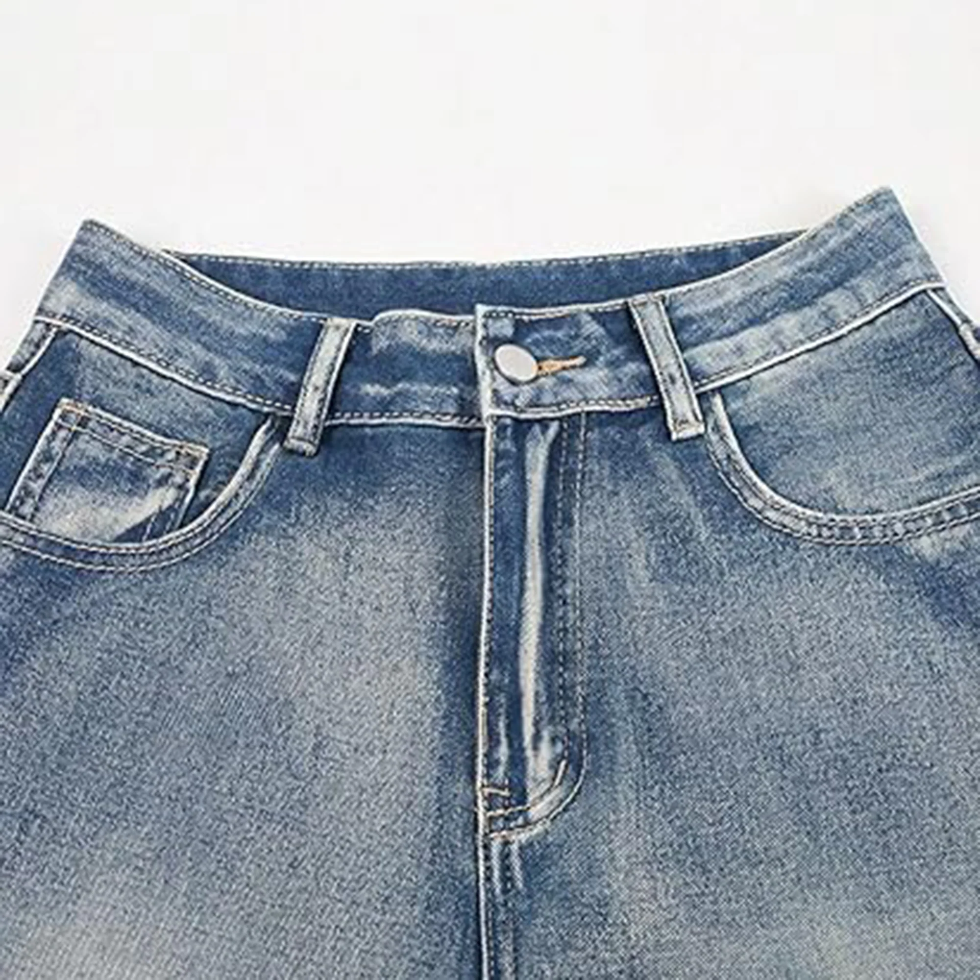 Y2K Vintage Slant Pocket Denim Shorts - Image 18